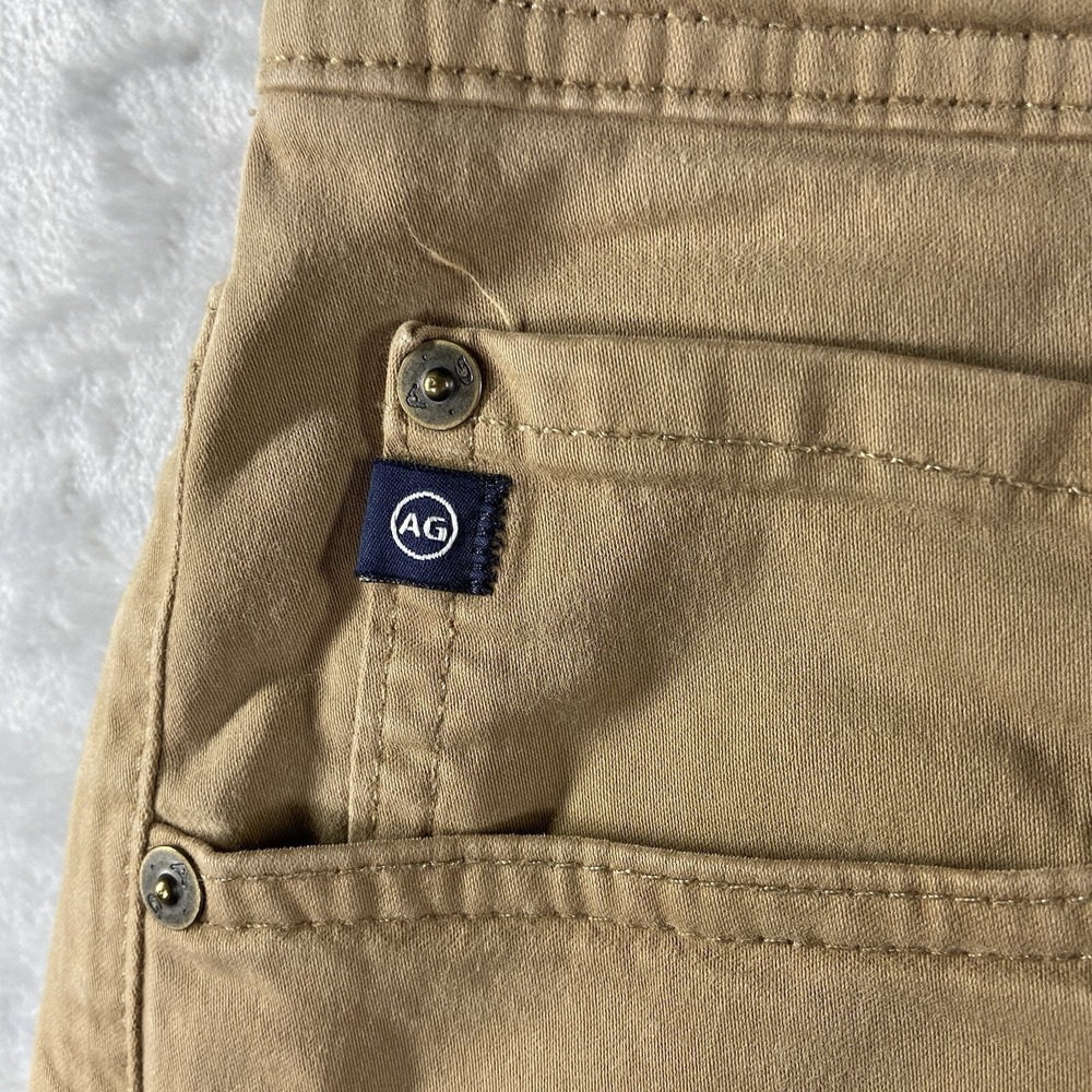 AG Adriano Goldschmied Pants mens 40x32 Everett Slim Straight Brown Chino Casual - Picture 4 of 16